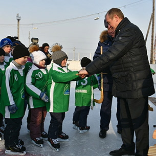 В Хомутово открыли отделение областной школы по хоккею с мячом «Сибскана»