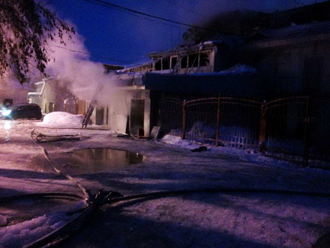 В центре Иркутска случился пожар в офисном здании