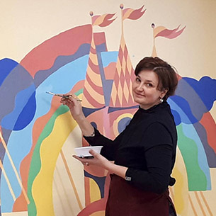 Иркутские художники расписывают стены областного детского хосписа