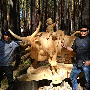 Скульптора из Монголии стала победителем фестиваля «Лукоморье на Байкале»