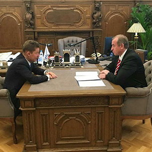 Алексей Миллер и Сергей Левченко обсудили ближайшие перспективы освоения Ковыктинского месторождения