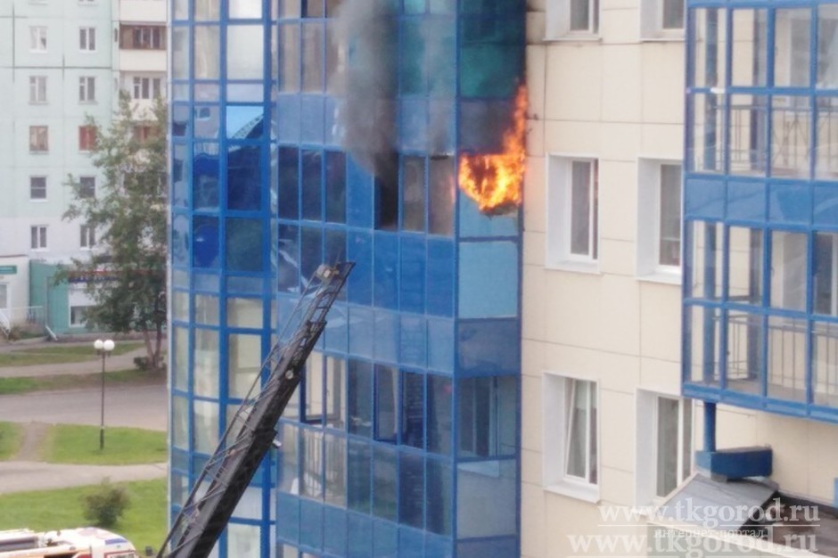 В Братске возбудили уголовное дело по факту пожара в восьмиэтажном доме на улице Советской