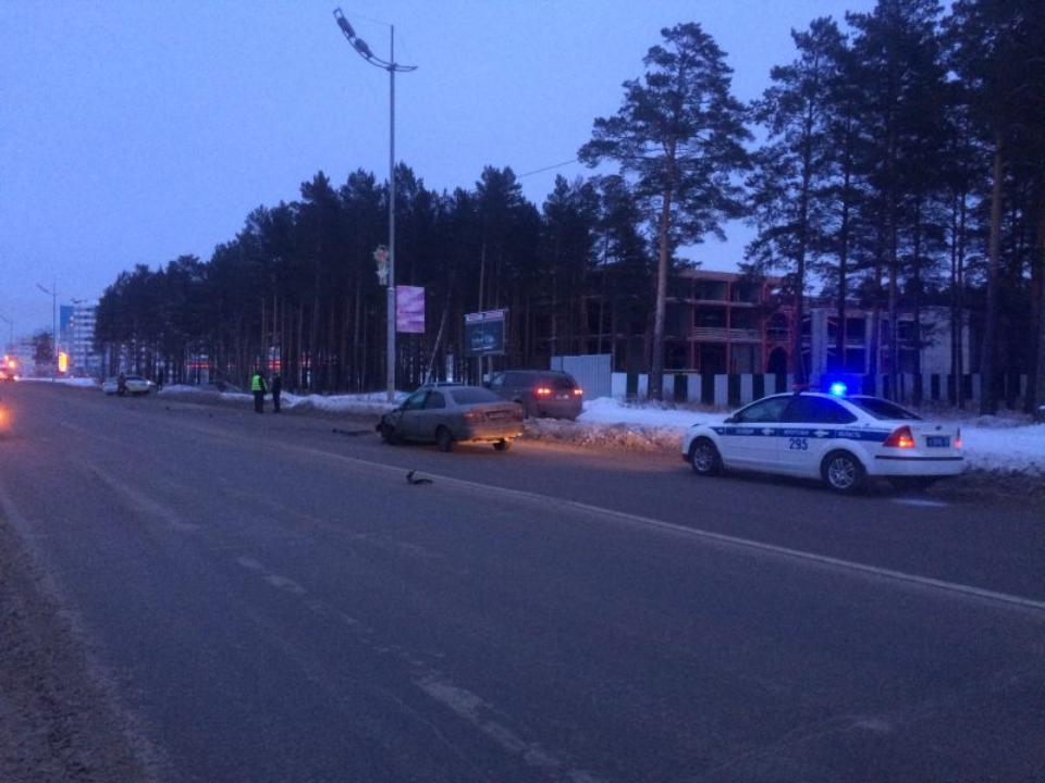 Массовое ДТП на улице Алёшина в Ангарске