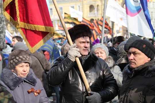 Митинг в честь присоединения Крыма к России прошел в Иркутске
