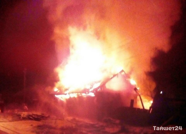 В Тайшете при пожаре погиб неизвестный