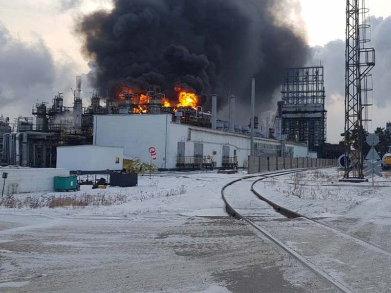 Пожар произошел на промышленной площадке АНХК в Ангарске