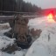 Автомобиль перевернулся на федеральной трассе в районе Саянска