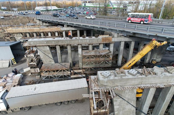 В Иркутске завершили третий этап реконструкции мостового сооружения на Джамбула