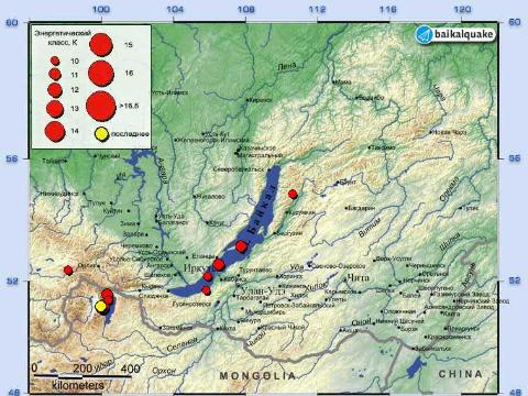 Землетрясение произошло на озере Хубсугул в Монголии утром 8 декабря