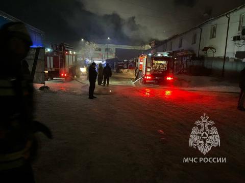 Торговый центр в городе Черемхово горел ночью 6 февраля