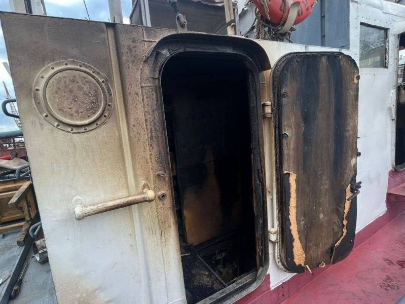 В Братске произошел пожар на судне в ремонтно-отстойном пункте