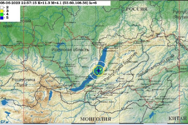 Утром 9 июня на Байкале зафиксировали землетрясение