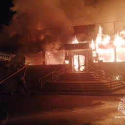 Ночью в Усолье-Сибирском сгорели кафе и торговый центр