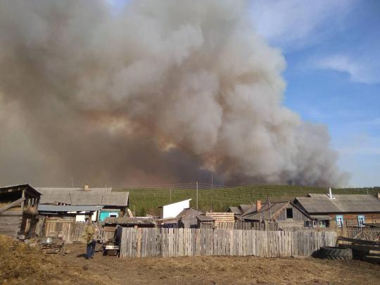 Лесной пожар разгорелся вблизи села Барлук Куйтунского района