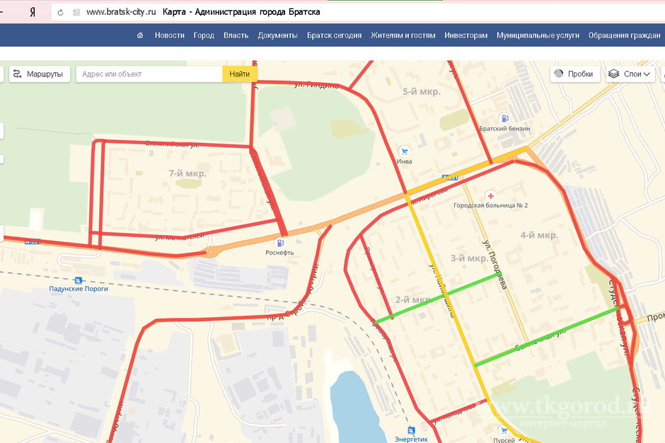Интерактивная карта ремонта дорог заработала в Братске