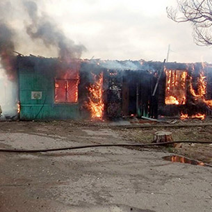 В Тайшетском районе сгорела часть сельской школы
