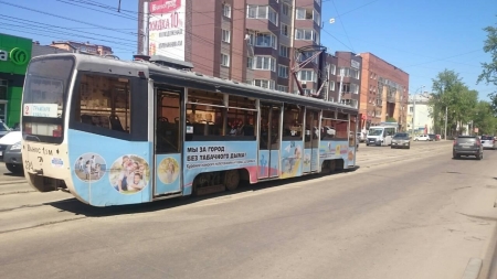 В Иркутске вновь появился трамвай с информацией о здоровом образе жизни