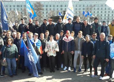 Хоккеисты "Байкал-Энергии" приняли участи в акции "Мы вместе против террора"