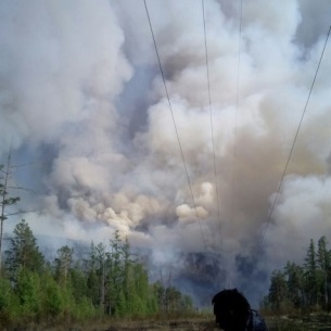 Лесной пожар не угрожает селу Токма в Катангском районе