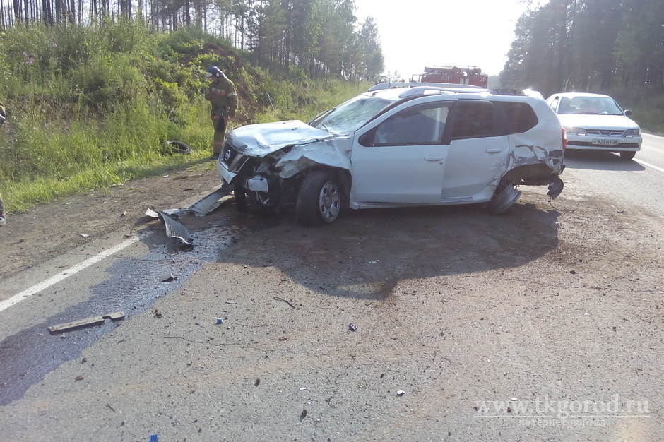 На федеральной трассе «Вилюй» в Братске столкнулись два автомобиля
