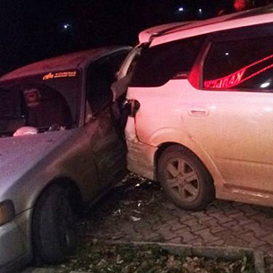 Пьяный житель Тайшета протаранил пять автомобилей