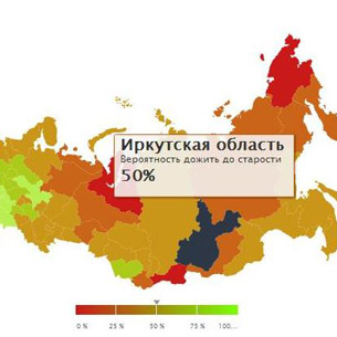 «Карта выживаемости»: шансы жителей Прибайкалья дожить до пенсии — 50 %