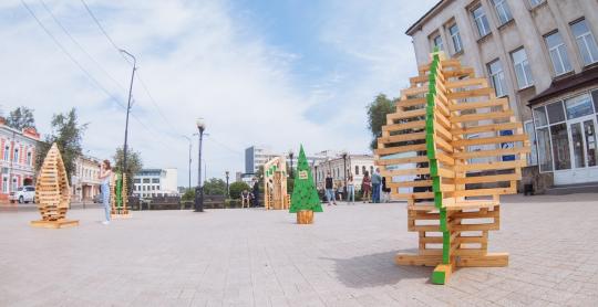 Арт-объекты конкурса «Архдерево» исчезли с улицы Карла Маркса в Иркутске