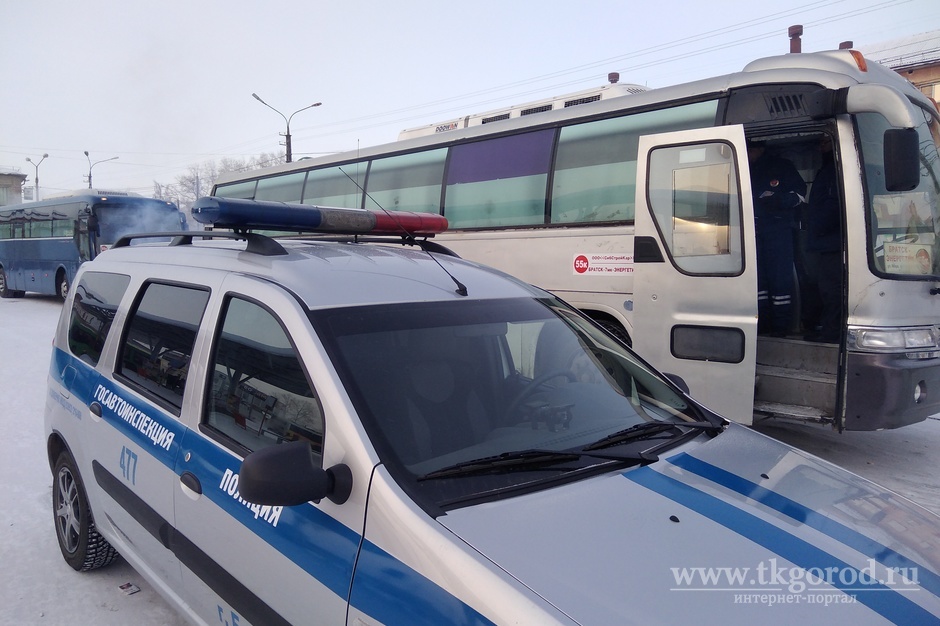 Рейд по проверке автобусов провели в Братске сотрудники Госавтоинспекции