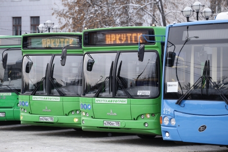 Новая автотехника вышла сегодня на линии общественного городского транспорта в Иркутске