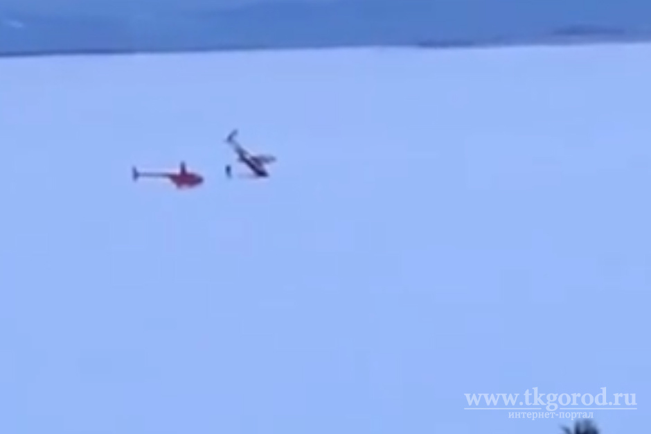 Легкомоторный самолёт воткнулся носом в лёд Братского водохранилища