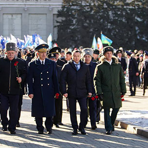 Митинг ко Дню защитника Отечества провели в Иркутске