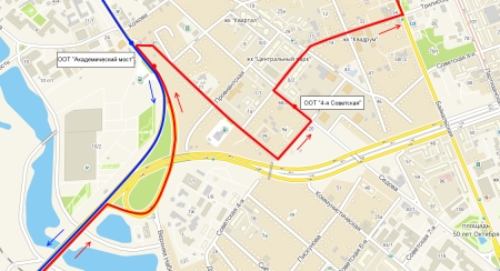 Схема движения автобусного маршрута №4 «Ц.Рынок – м/р Университетский» будет изменена