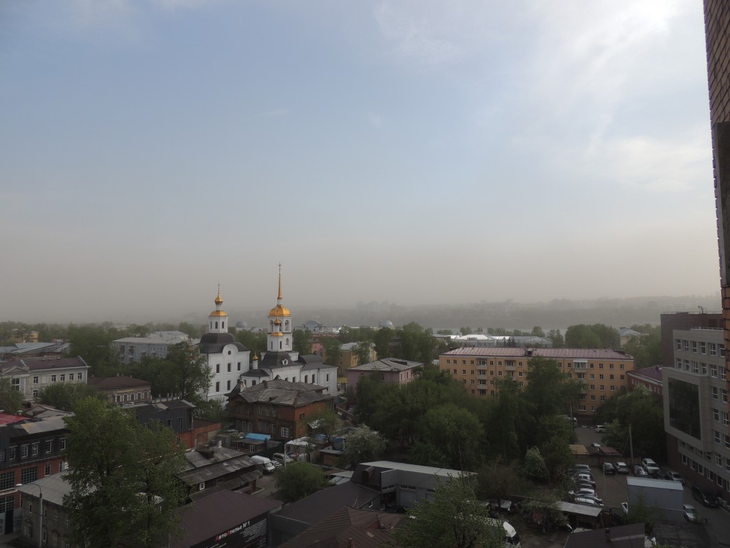 Пыльная буря накрыла Иркутск