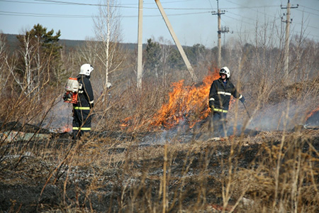 В Иркутске проходят контролируемые отжиги сухой травы