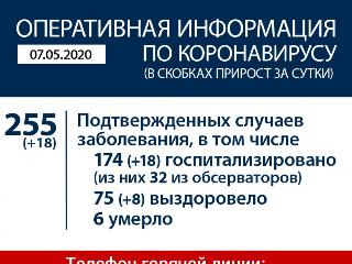255 случаев заражения коронавирусом в Иркутской области