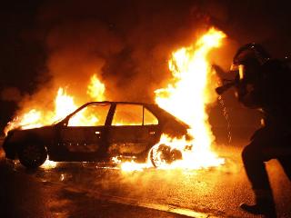 Ночью в Черемхово сгорел автомобиль