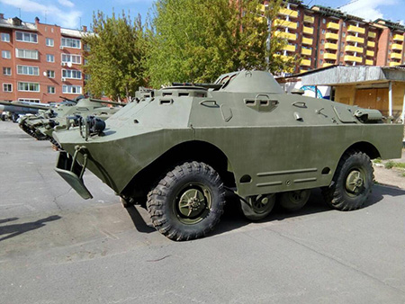 В городской центр «Патриот» доставили тяжелую военную технику