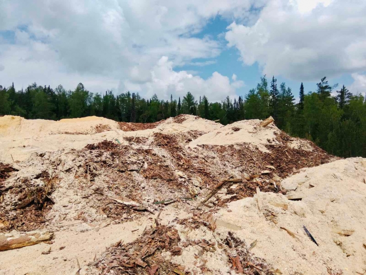 Лесоперерабатывающая компания незаконно складировала отходы в границах Усть-Илимска