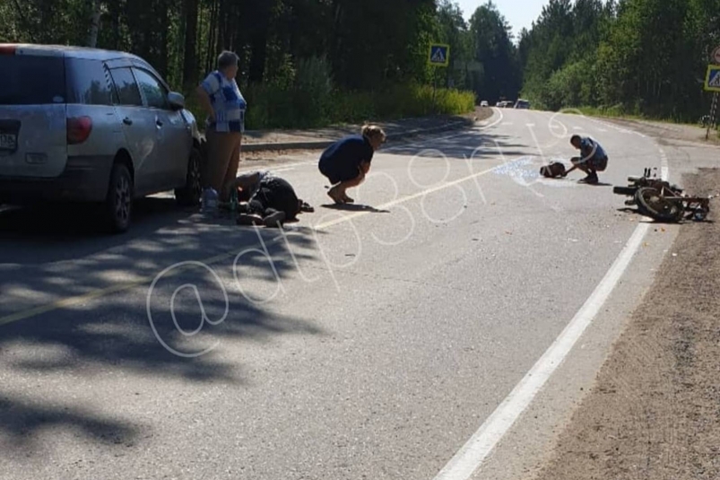 Мотоциклист пострадал в ДТП на Мельничном тракте в Иркутске
