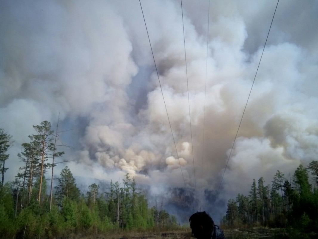 Лесной пожар в 16 тысяч га угрожал селу Токма в Иркутской области