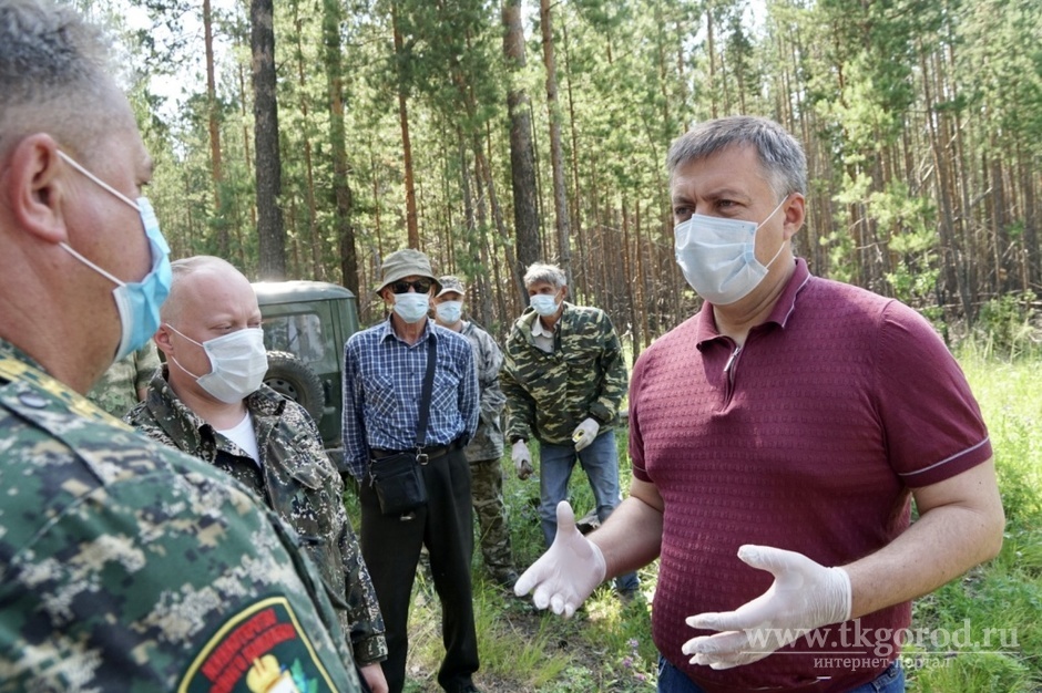 Глава Иркутской области побывал на месте незаконных лесозаготовок в Иркутском районе