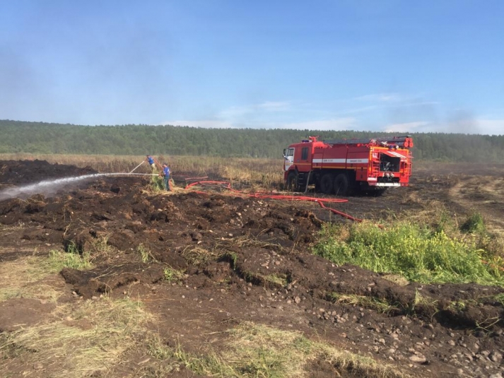 Торфяной пожар локализовали на площади 800 кв. метров в Иркутском районе
