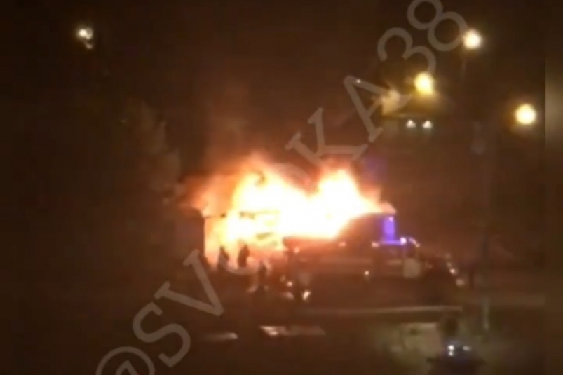 Автобусы горели в Ново-Ленино в Иркутске