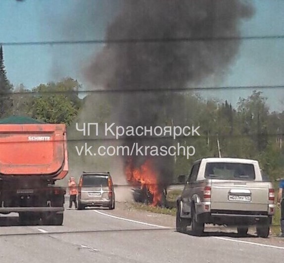 Пять человек сгорели в ДТП под Красноярском