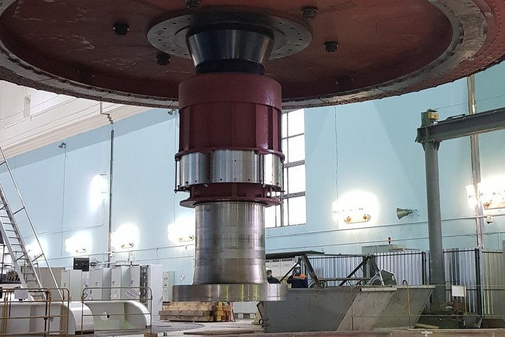На Иркутской ГЭС завершили монтаж ротора гидроагрегата