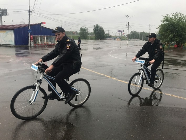 Первый в России полицейский велопатруль заступил на дежурство в Красноярске