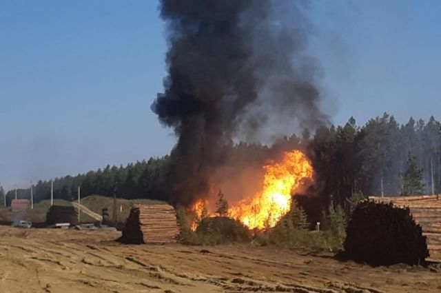 На газопроводе «Ангарск-Саянск» в Усольском районе произошел пожар