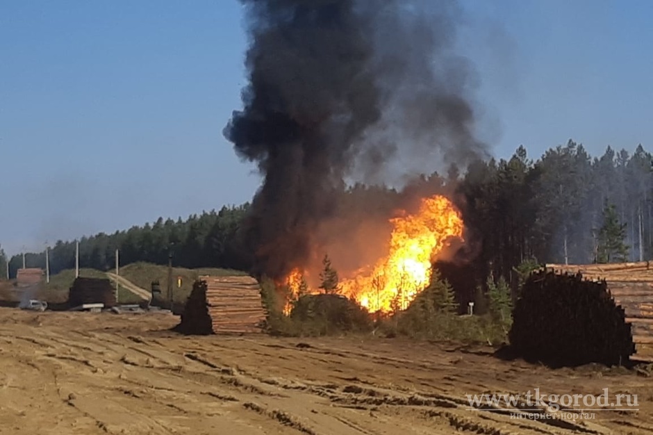 В Усольском районе произошел пожар на газопроводе Ангарск-Саянск