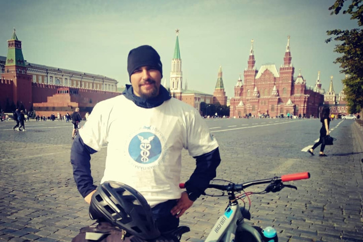 Иркутянин завершил одиночный пробег на электровелосипеде до Москвы