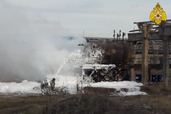 На площадке «Усольехимпрома» загорелись химические вещества во время утилизации